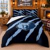 Memphis Grizzlies Pattern Bedding 3Pcs Set Bed Sheet And Pillowcases For Indoor Bedroom