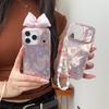 Pink Tulip Bowknot Case for iPhone 17 Pro Max, 16, 15, 14 - Double Layer Women's Cover