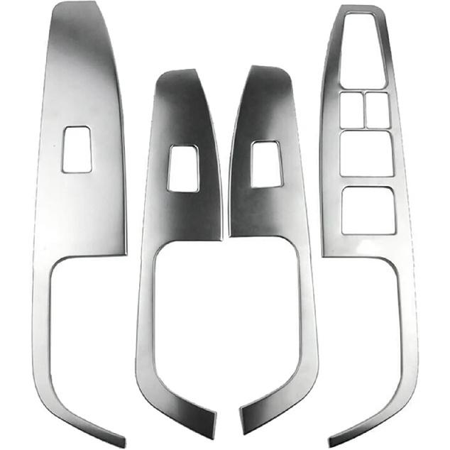 2016-2020 Compatible with Hyundai Elantra Silver Window Lift Switch Button Panel Cover Trim Interior Door Armrest Decoration