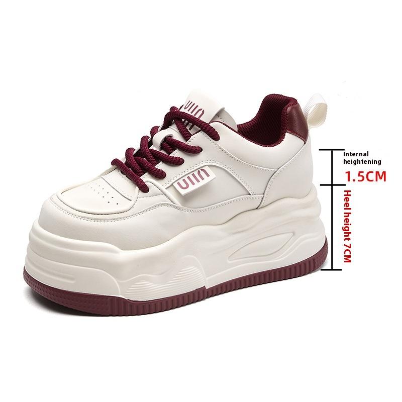 

Women s Casual Shoes 7CM Thick Sole Height-enhancing White Shoes for Women, Versatile Small Sports Casual Shoes 40 красный