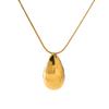 European and American high-end stainless steel water drop necklace niche retro fashion pendant temperament versatile and simple