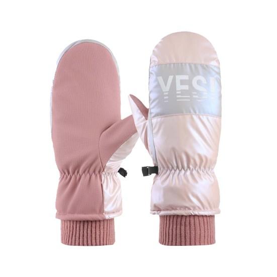 

Утолщенные варежки для верховой езды на плюшевой подкладке светло-розовый