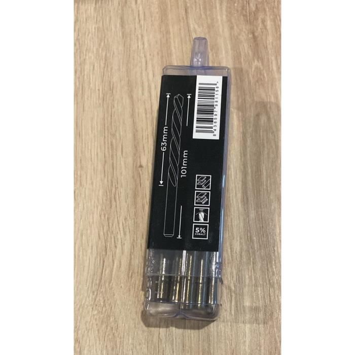 Forets pour métal - hss din338 m35 - 3-7mm - pack de 10 - cobalt 5%