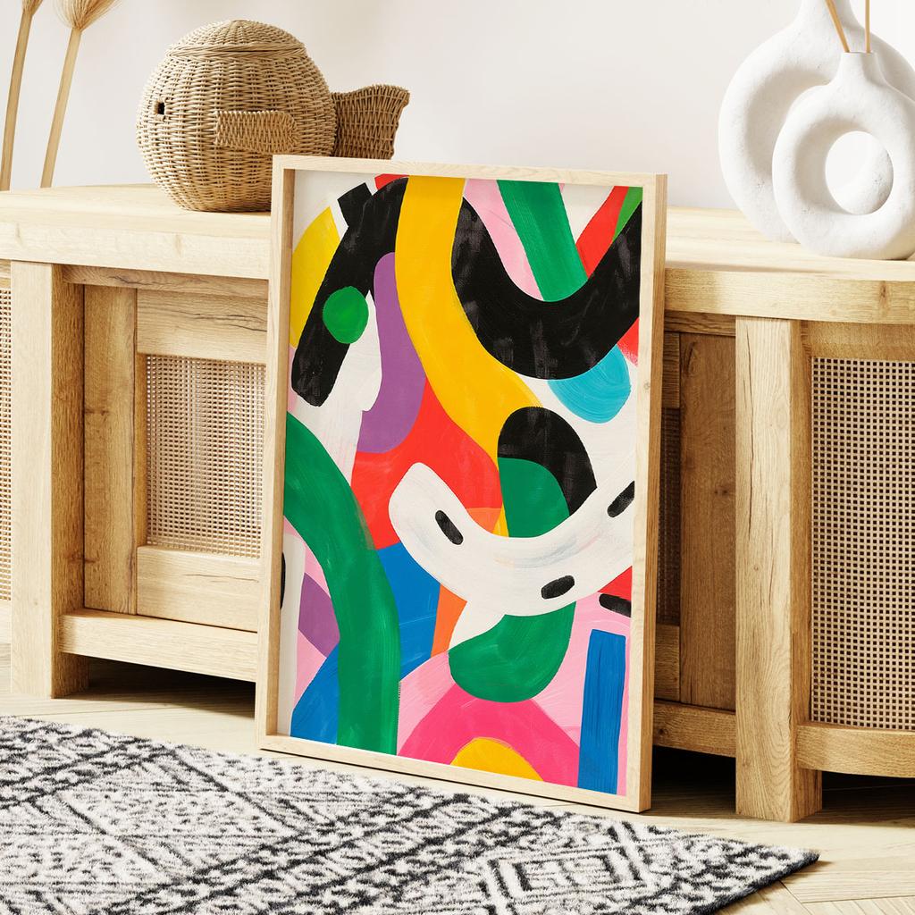 Plakat kolorowa abstrakcja