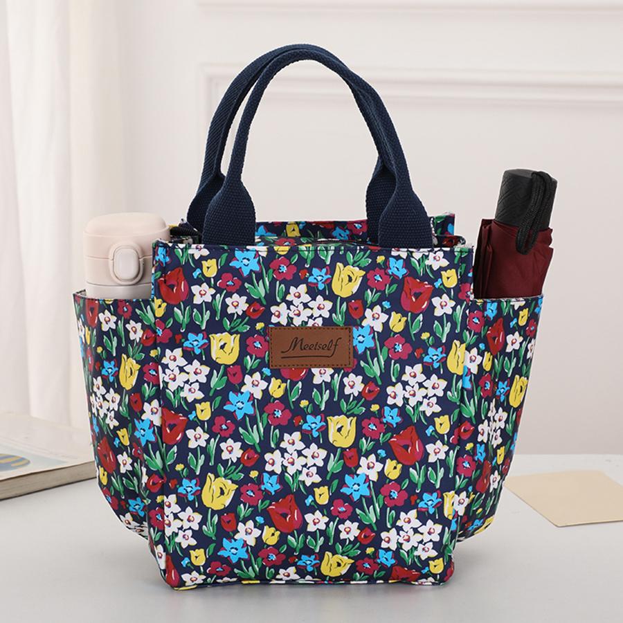 Office Workers Go Out with a Lunch Box Bag Thermal Bento Bag Fashion Handbag Carry Mommy Bag