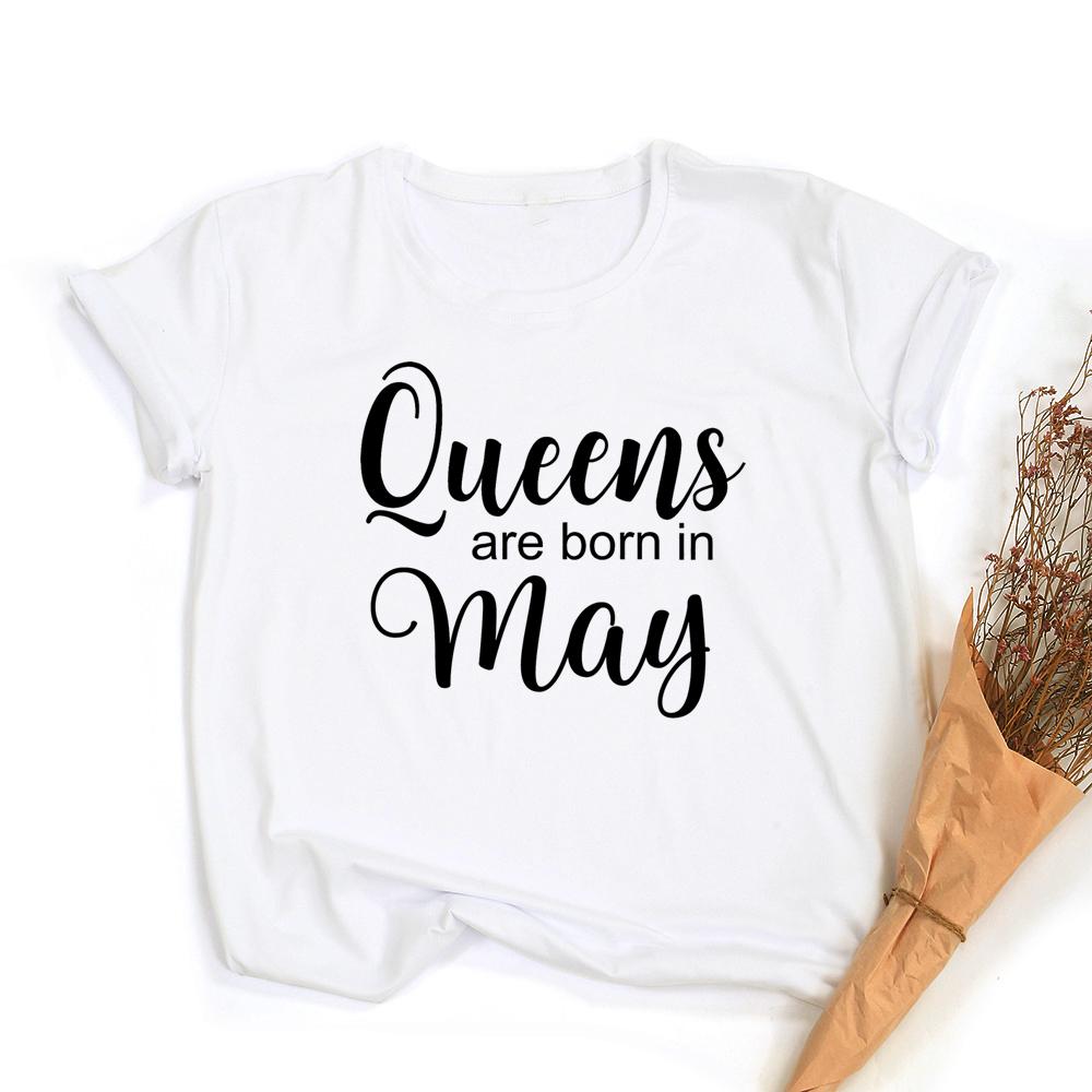 Queens Born In March June January Months Women Birthday T Shirt Harajuku Aesthetic Short Sleeve Tees