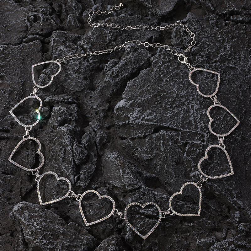 

Elegant Water Diamond Metallic Waist Chain For Women With Heart Geometric Design Perfect For Parties And Gifts Style 2