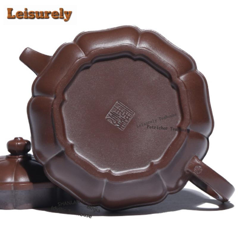 111ml Yixing Purple Clay Teapots Master Handmade Antique Pot Raw Ore Purple Mud Tea Brewing Kettle With Infuser Zisha Tea Set