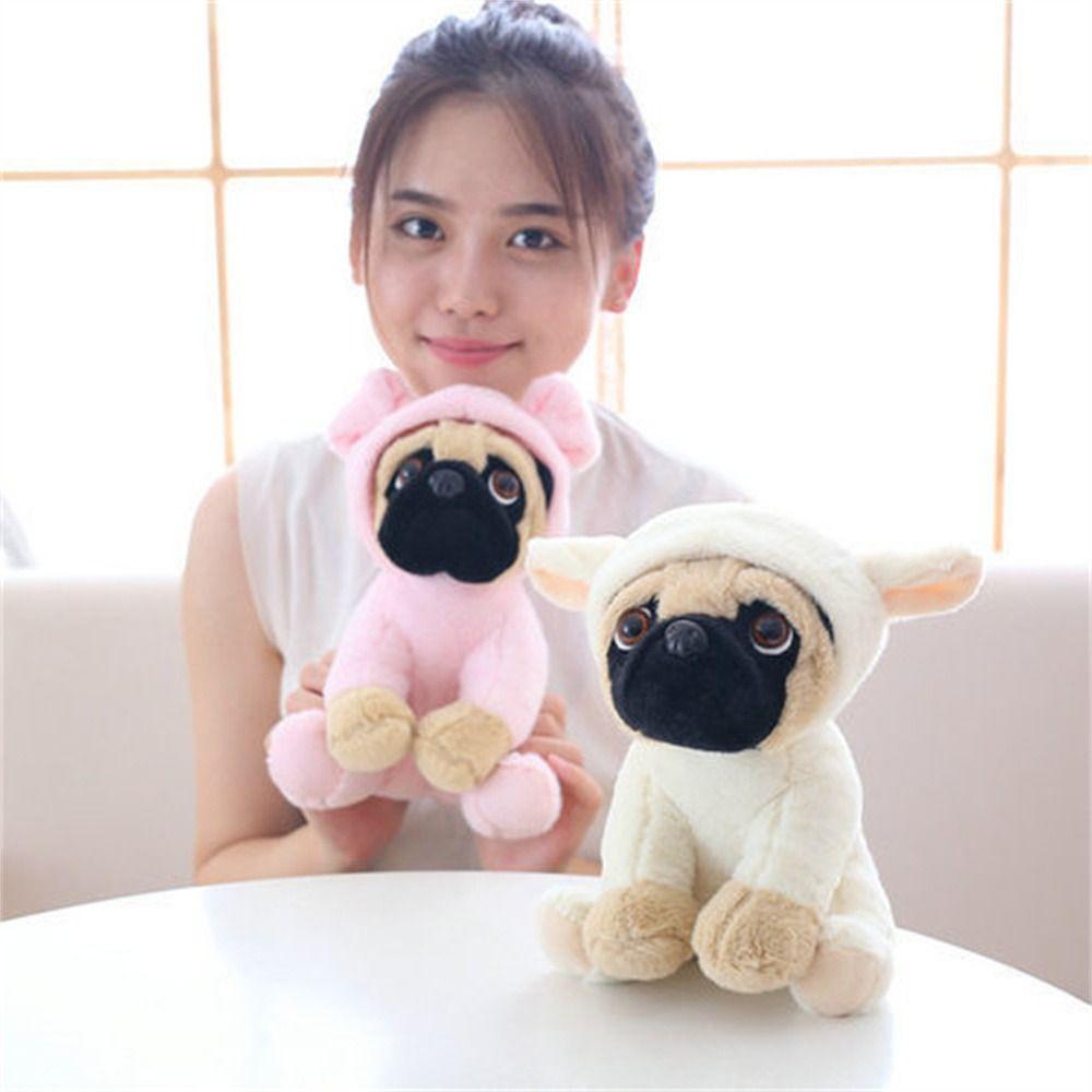 Stuffed Animals Pug Dog Plush Toys Cosplay Dinosaur Bulldog Dogs Plush  Birthday