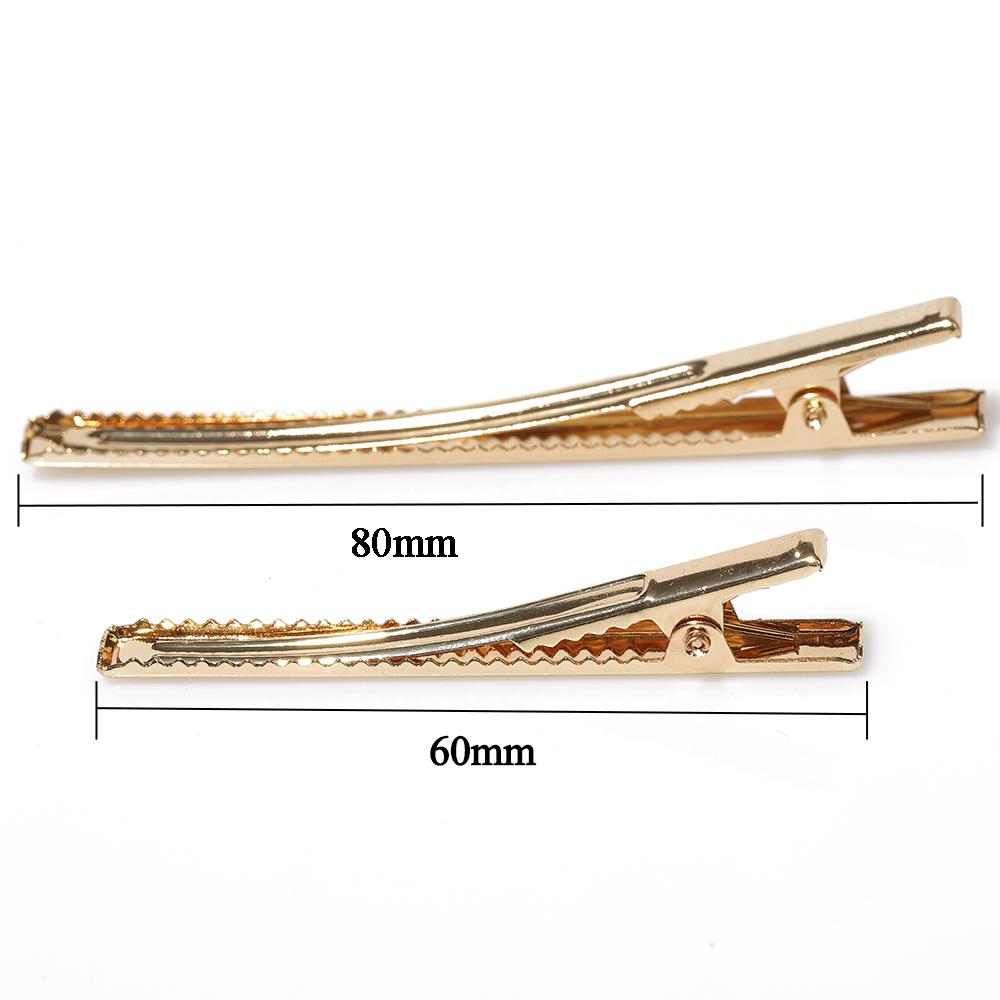 20pcs Black Hairclips Single Prong Alligator Hairpin Blank Setting Hair Clips Black Base Accessories for Jewelry Making DIY