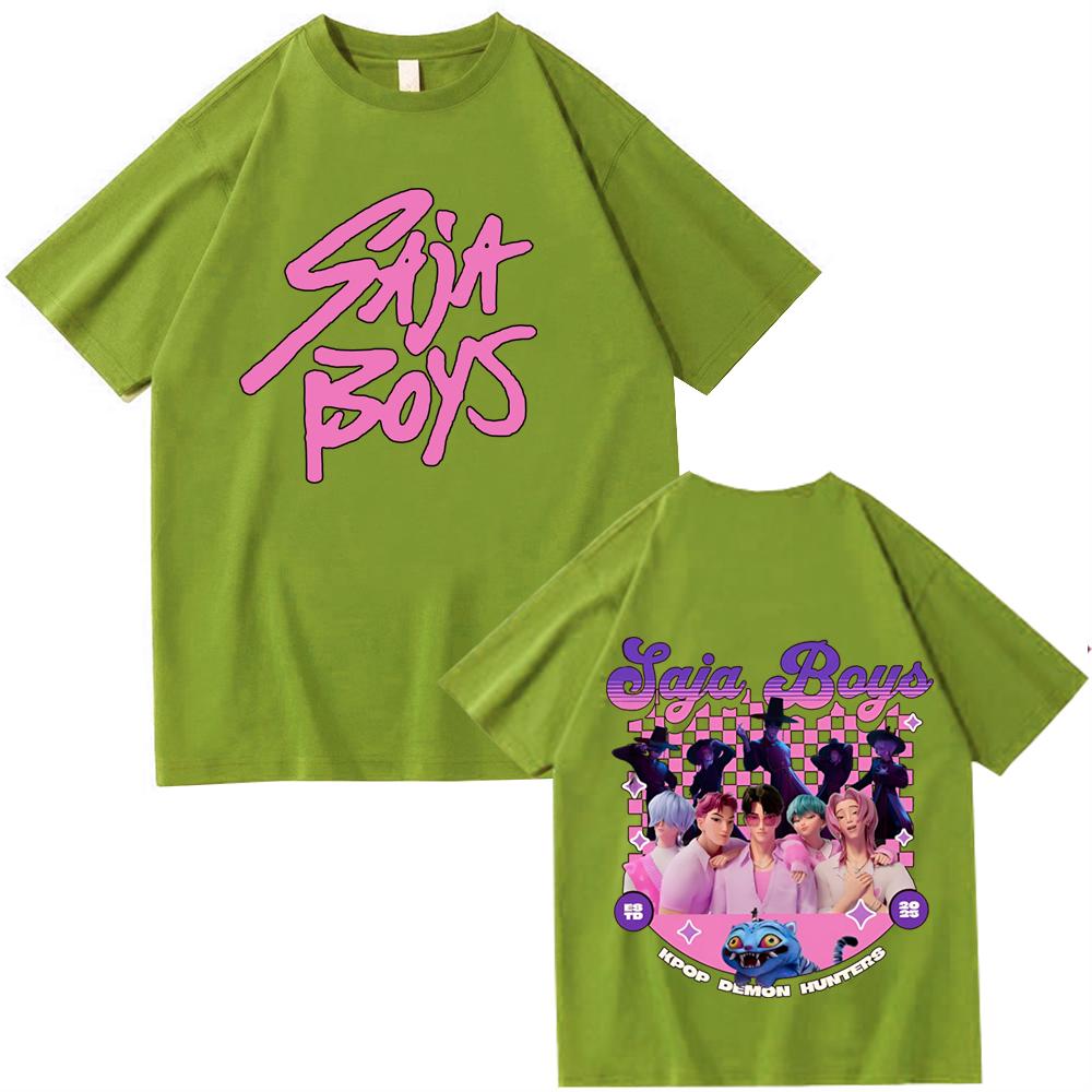 KPop Devil Hunter Saja Boys' T-shirt Harajuku O-neck Casual Shirt