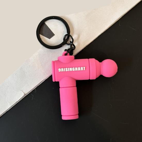 Keychain Pendant Multi-Color Design Lightweight Soft Silicone Mini Fascial Machine Shape Keychain Portable Decompression Toy Backpacks Fitness