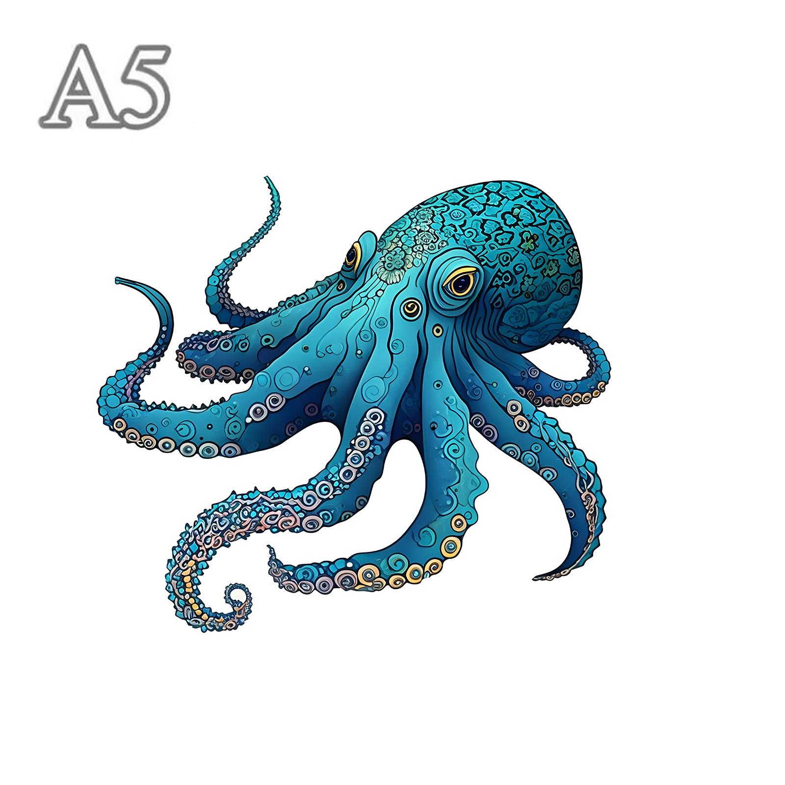 

Octopus Pattern Wooden Puzzle, Irregular Animal Shapes, Stress Relief Toys, Holiday Birthday Gift