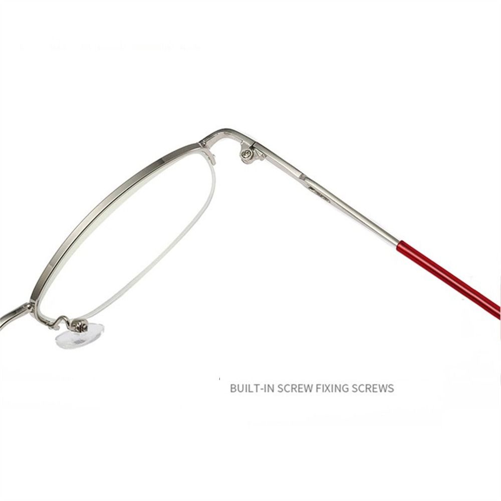 Reading Glasses Half-Frame Metal Reading Glasses Women  Presbyopia Eyeglasses Anti Blue-Ray Ultralight Eyewear