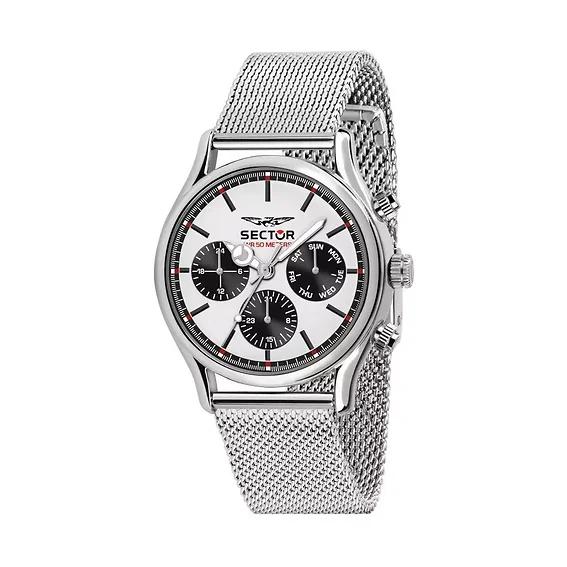 Sector Orologio da Uomo 660 Quadrante Argento Bianco Acciaio Inossidabile Quarzo R3253517008