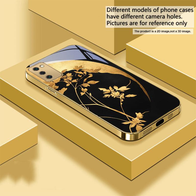 

Cypress Forest Scenery For Samsung Galaxy S26 S20 FE S21 S22 S23 Plus S24 Ultra 25Ultra S21+ S9 S22 S8 Golden glass phone case Galaxy S9+
