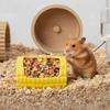 Corn Shape Ceramic Hamster Food Bowl Spill-Proof Hamster Feeding Dish Cage Accessory