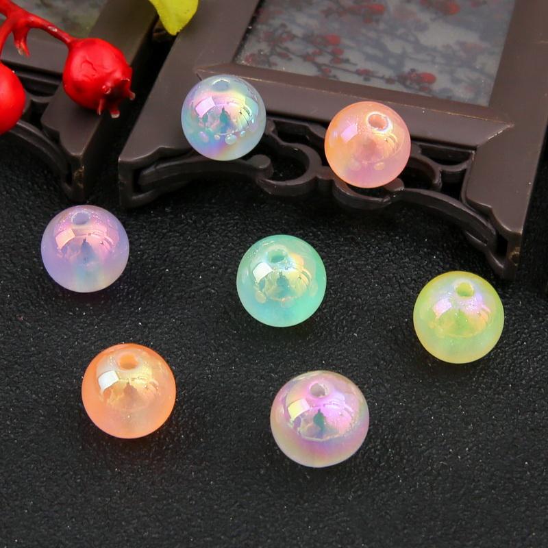 Night Glow Fantasy Ball Beads Fine Sparkling Acrylic for DIY Necklace Bracelet Earring