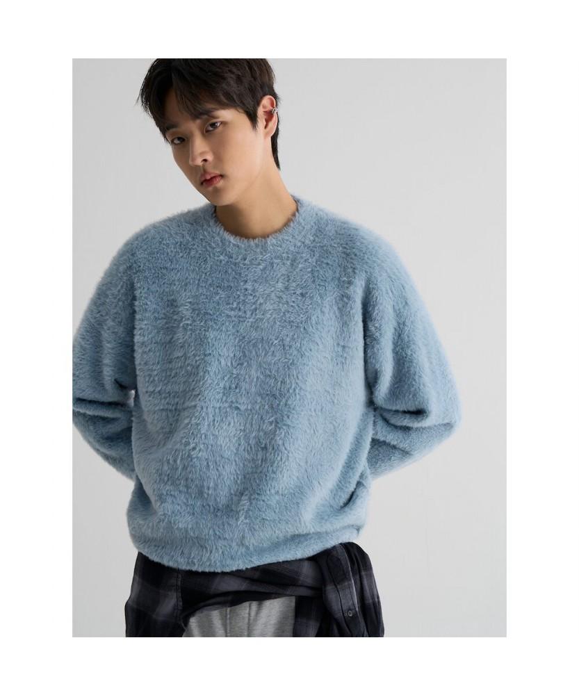 8SECONDS Hairy Knit Pullover Sky Blue