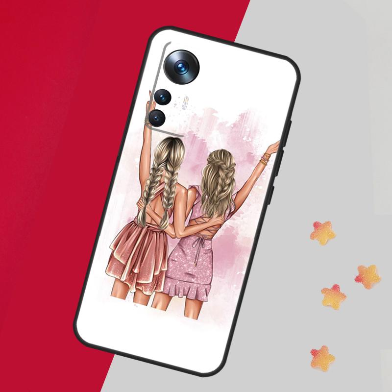 Best Friends BFF Matching Case For Xiaomi 14 13 15 Ultra 11T 12T 13T 14T Pro Cover For POCO X7 Pro X3 X5 X6 F5 F6 F7