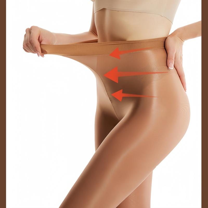 70D Plus Size Woman Shiny Glossy Pantyhose Sexy Sheer Stockings Tights Elastic Shiny Leggings Shaping Stockings Long Socks for Woman
