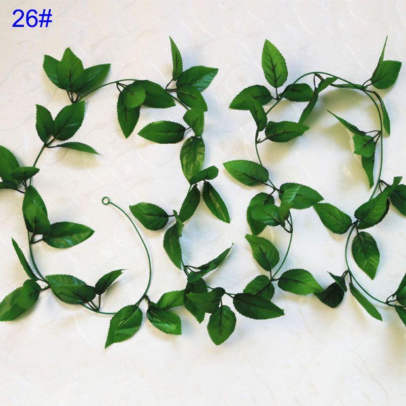 24m Silk Long Rose Fake Flower Ivy Vine Leaf Garland Wedding Party Home Decor