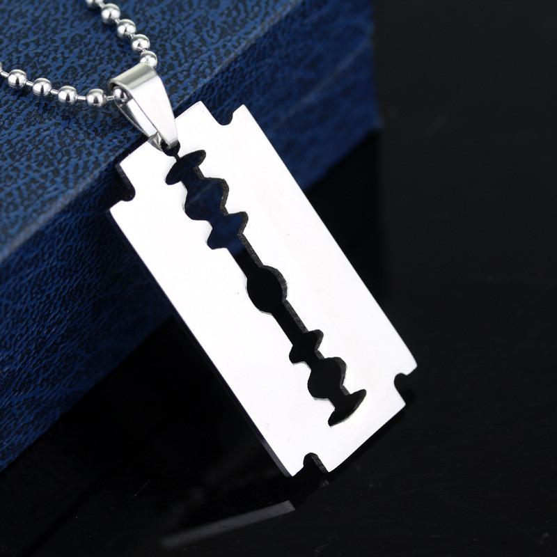 Punk Simple Style Blade Alloy Necklace With Pendant For Party And Employee Gifts
