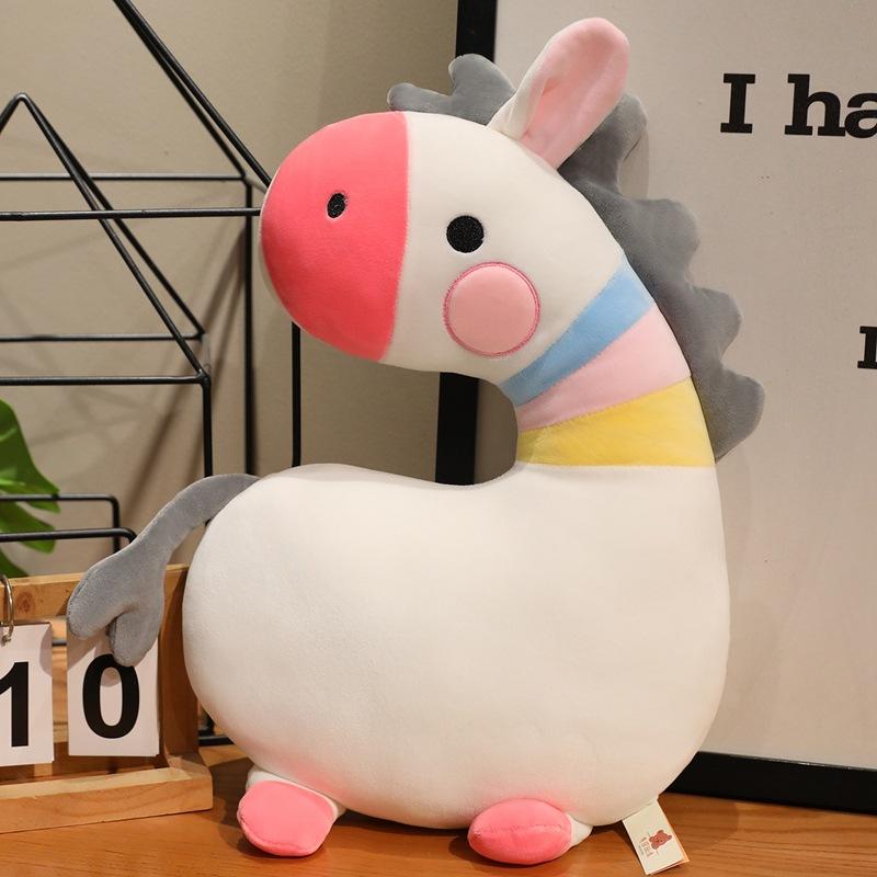 Cartoon Soft Unicorn Throw Pillow Plush Toy Doll Zebra Duck Doll Girl Company Soothing Doll