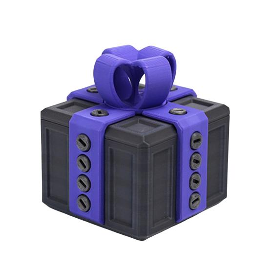3D Printed Annoying Gift Box with Screws Christmas Puzzle Present Box Prank Case Home Office Desktop Decoration Ornament Joke Gag Gift