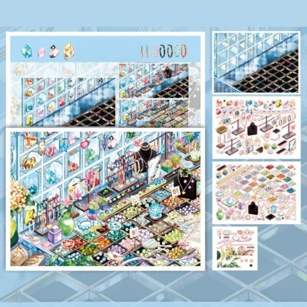 Self-Adhesive Mini Landscape Stickers Forest Town 3D DIY Stickers NEW Stacking Stickers Home Decor