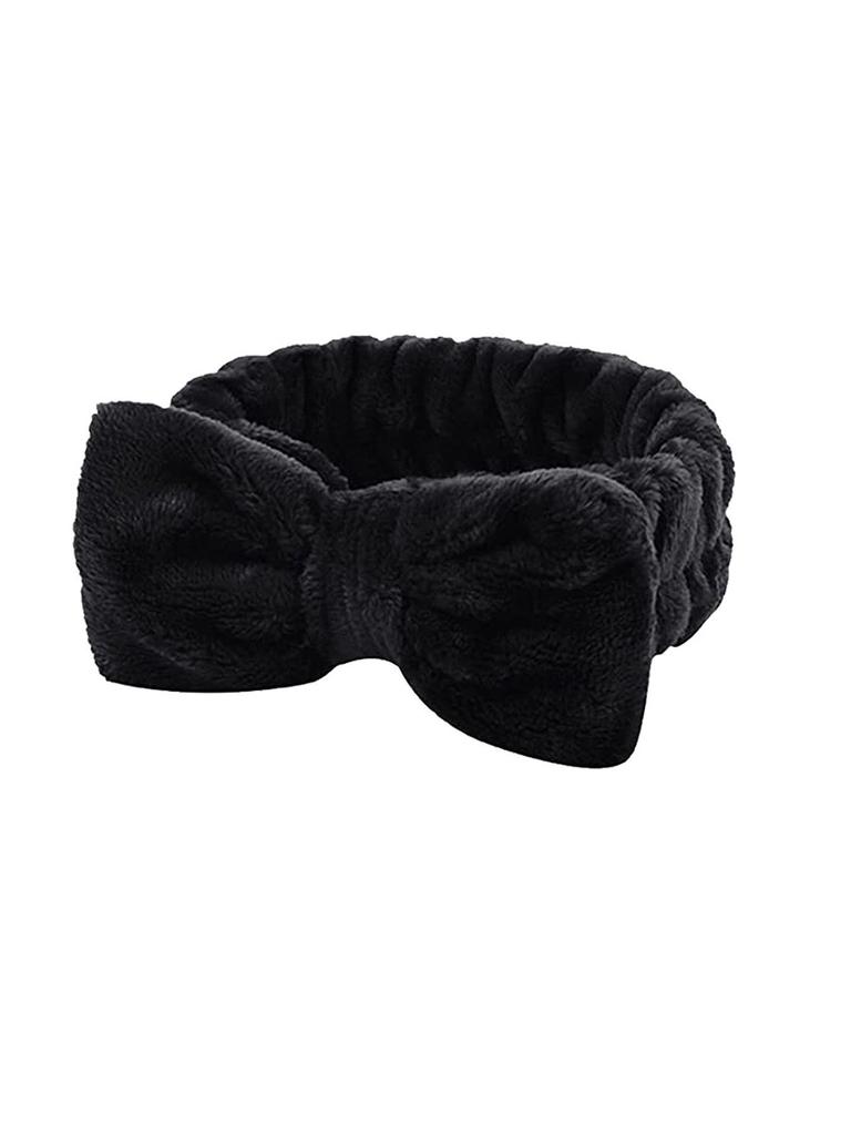 Spa Cosmetic Headband Bow Hair Band for Women Girls Makeup Washing Face Yoga Sports Fluffy Skincare Shower Head Wraps Elastic
