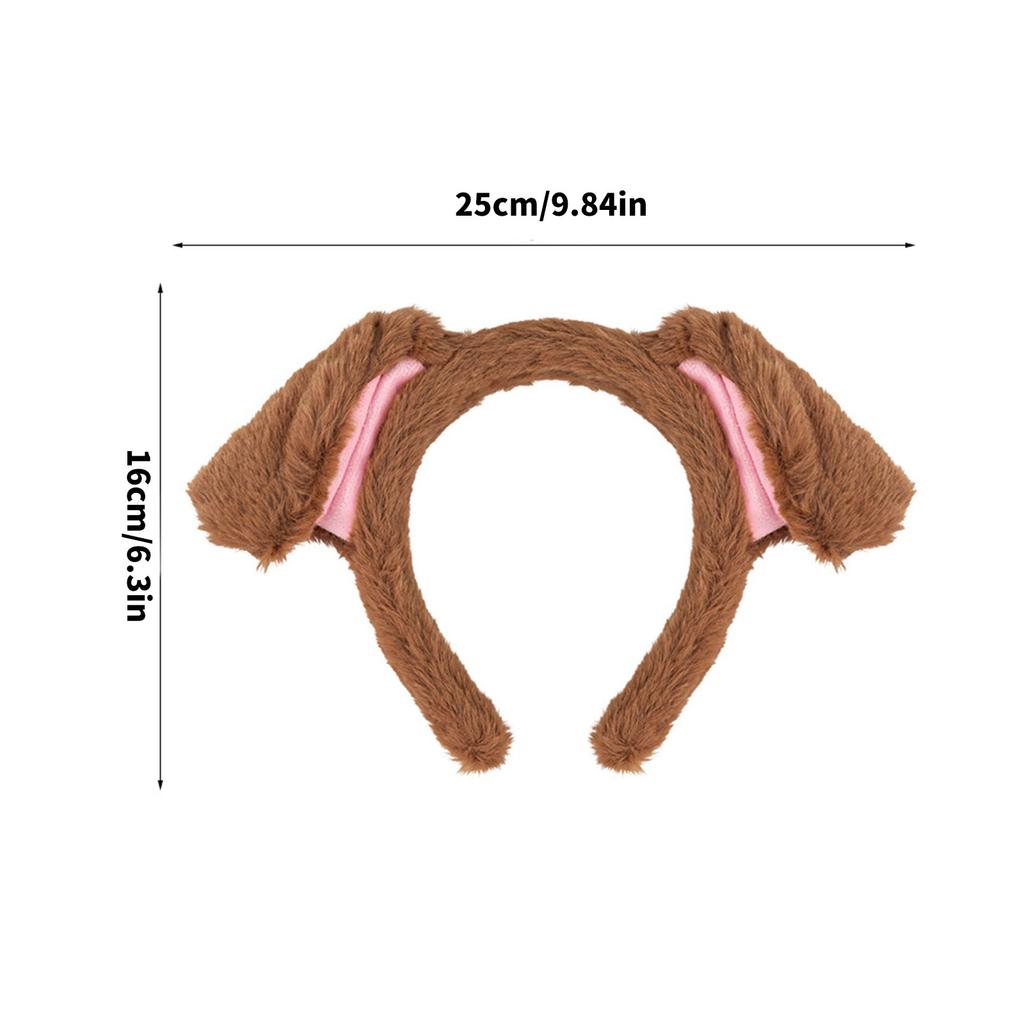 Puppy Ears Hairband Photo Props Furry Hair Hoop Headband Party Headpiece Fun Headbands for Music Festival