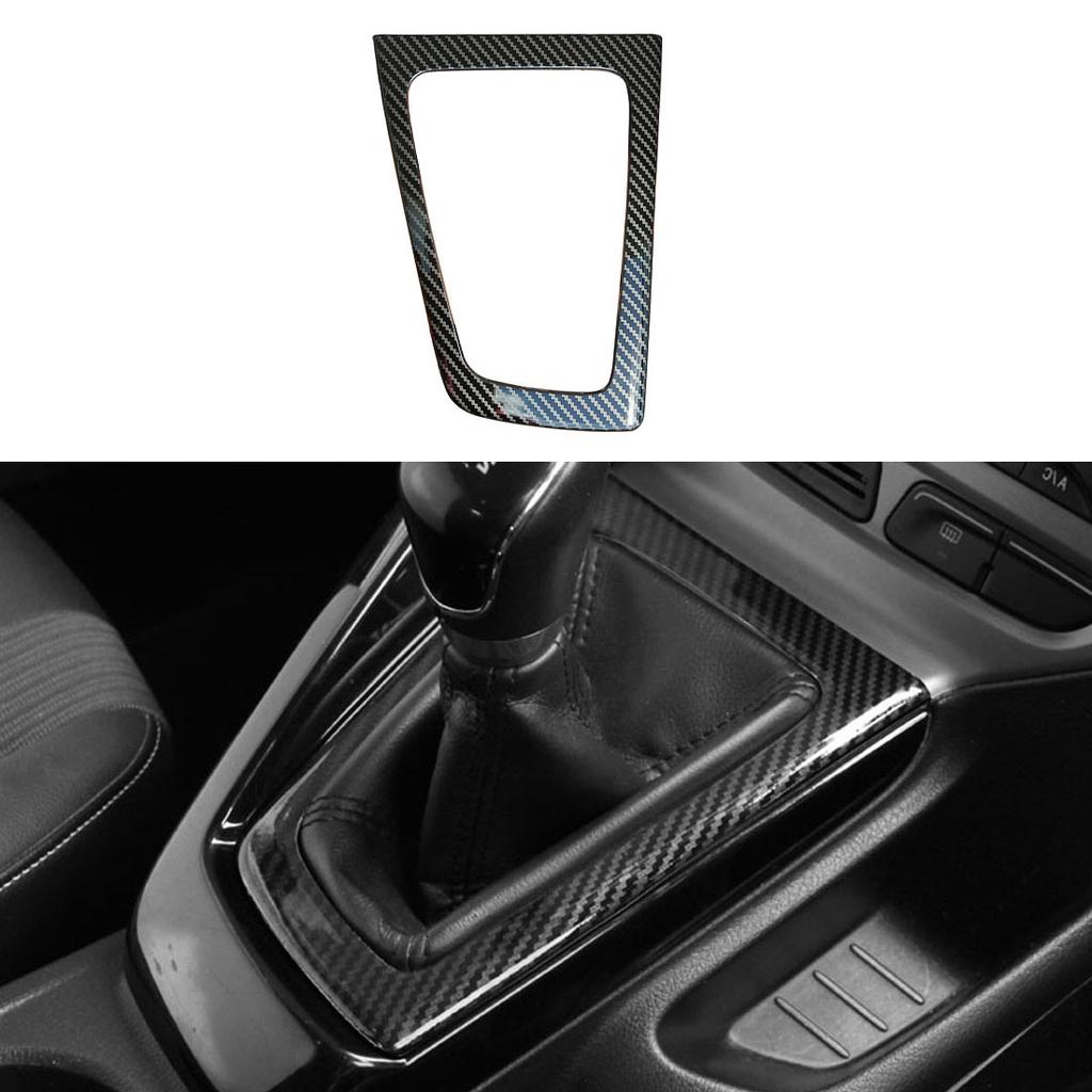 Carbonfaser Farbe Stahl Innere Schalthebelblende Abdeckung Zierleiste Passend für Ford Focus MK3 2012 2013 2014 MT
