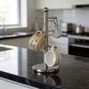 Creative Wallmounted Coffee Mug Organizer With Metal Hooks For Home Decor And Gift