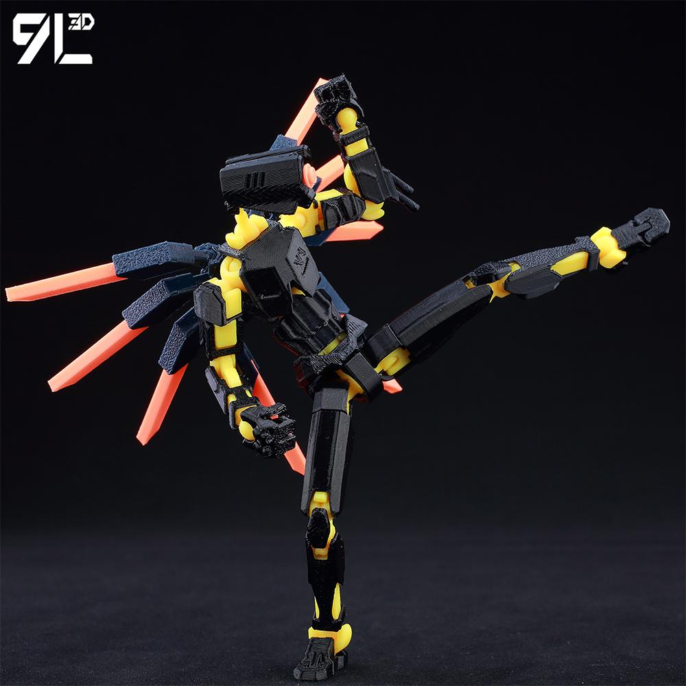9L3D PrintedV1 Series Anime Characters Lucky13 Dummy13 Ultrakill MultiJointed Deformable Body Posing Model Multicolor Toy Gift