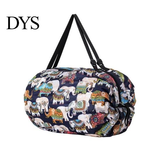 Quick Dry Grocery Bag Foldable Shopping Reusable Storage Tote Portable Molded One-piece Oxford Cloth Shoulder for Sports Travel Picnic Compact