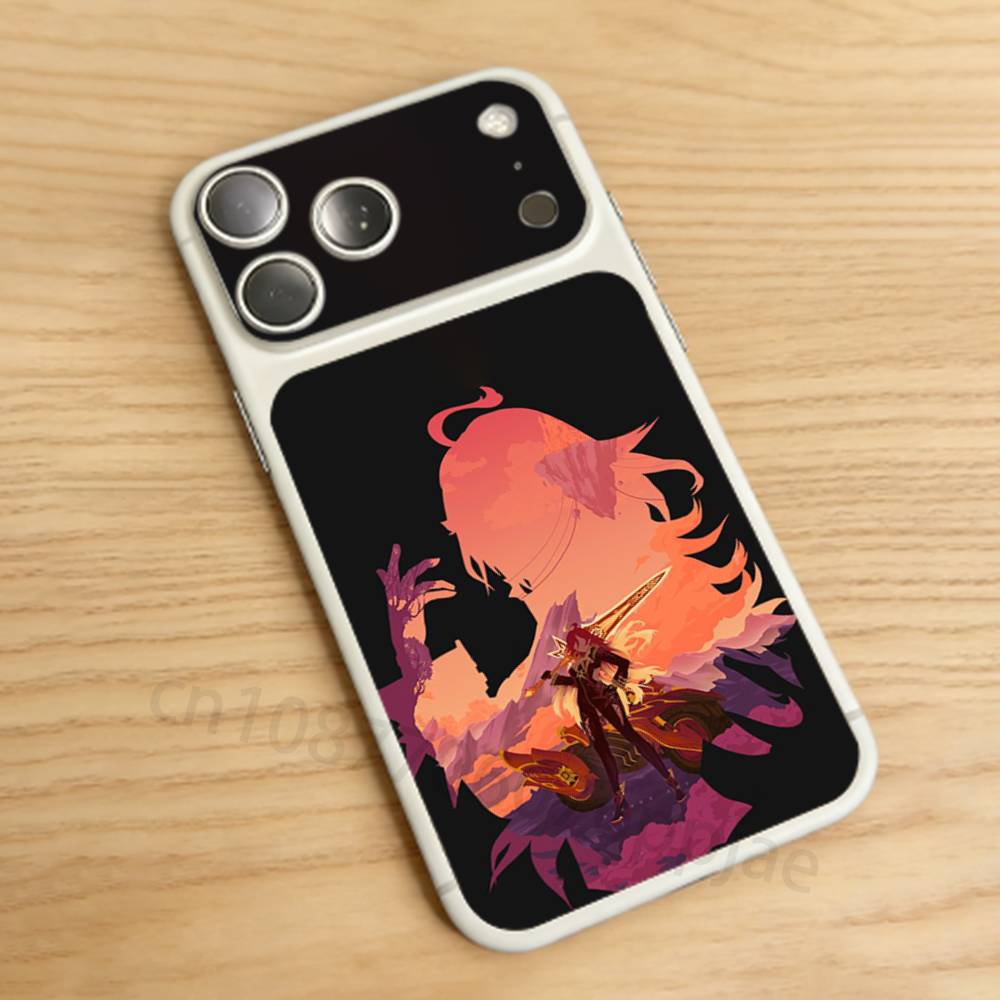 

Genshin Impact Mavuika For iPhone 17 pro Max/ pro Full Cover Decal Skin Wrap Colorful Rear Protective Sticker Film iPhone17pro