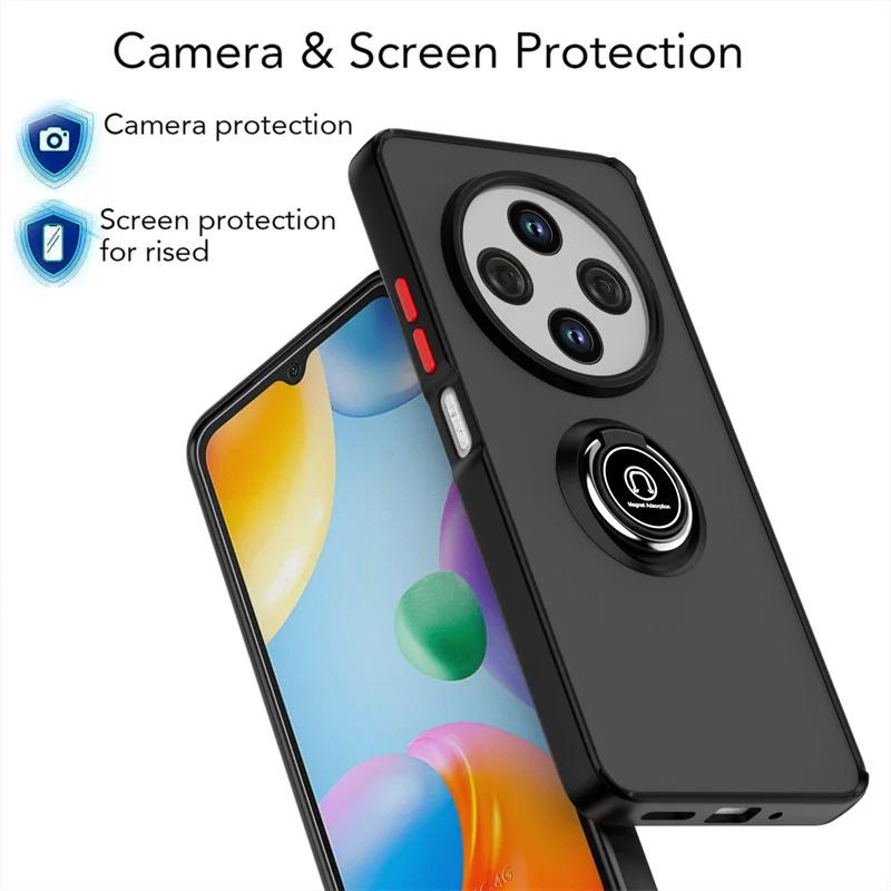 Armor Matte Case For Xiaomi Redmi 14C 4G Poco C75 Cover Ring Magnetic Holder Stand Shockproof Coque Fundas