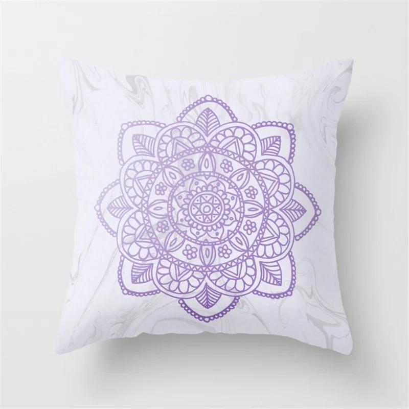 Purple Pattern Decorative Pillowcase Living Room Office Decoration Home Pillowcase