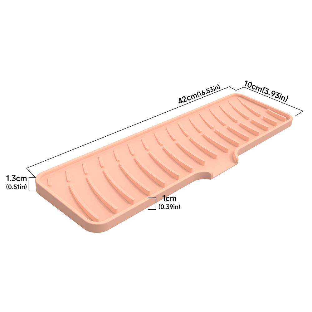 

Кухонный коврик для слива, противоскользящий, наклонный, направляющий мат, коврики для слива в раковину, коврик для хранения, полоска с отверстиями для слива, силиконовые коврики, инструмент для уборки дома розовый