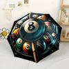 Pool Ball Fusion Portable Automatic Umbrella Compact Durable 8 Rib Design Lightweight for Outdoor Daily Use Elegant Women's Umbrella