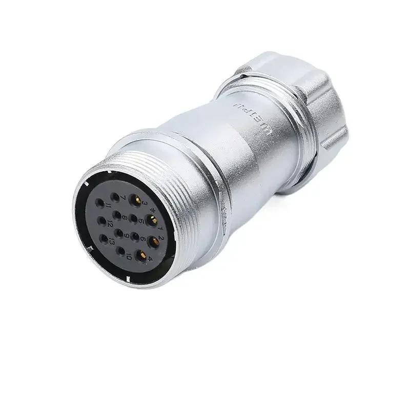 

WEIPU WS32 TP+ZP 4 6 8 10 11 13 19Pin Docking Power Connector M32 Soldering Single Adapter Aviation plug IP65 Large Current