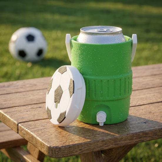 Cubo Enfriador de Bebidas Deportivo para Latas de 12 oz, Mini Soporte para Latas de Cerveza para Fiesta en la Playa, Contenedor de Hielo para Fiestas de Arranque de Fútbol Baloncesto