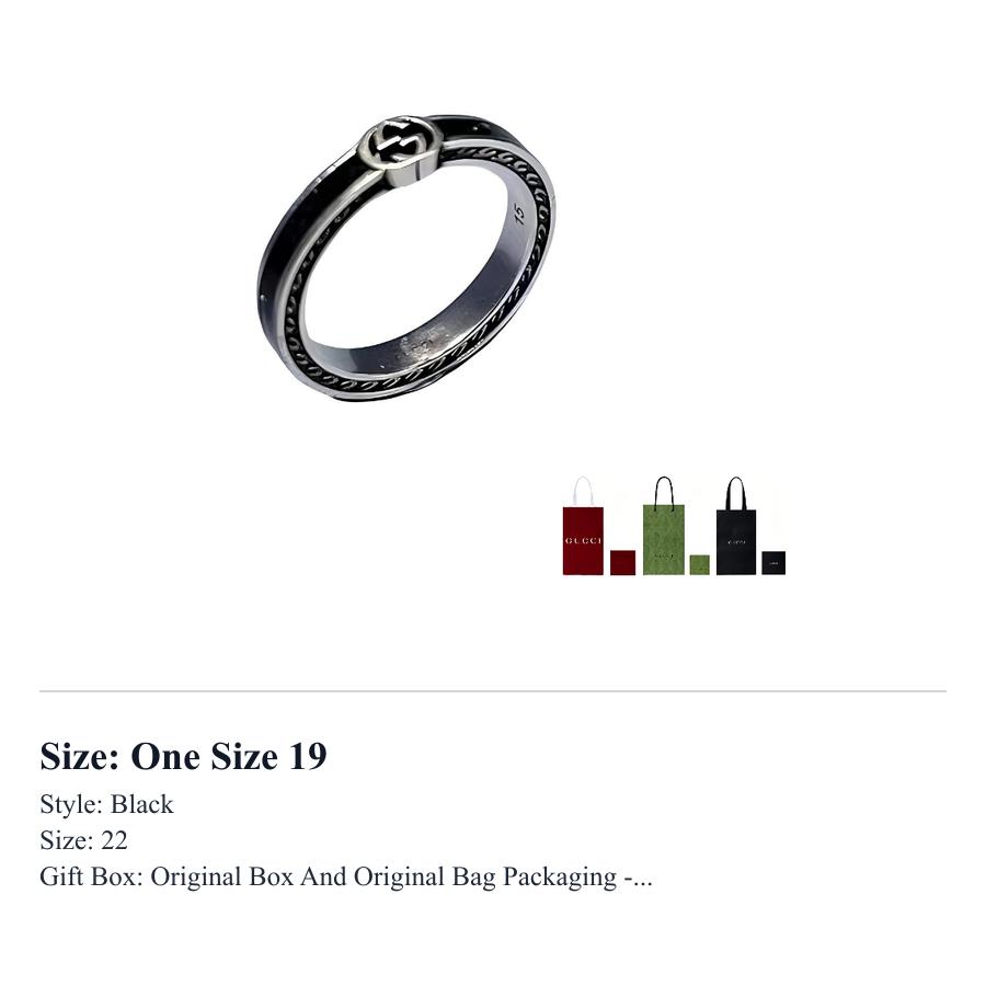 GUCCI Interlocking G Ring 701620-J8410-1064