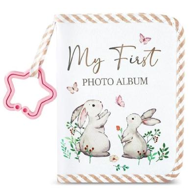 Washable Kids Memory Keeper Book Breathable Oxfords Cloth Construction With Animal Illustrations For Baby Milestones Recording