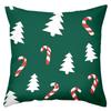 1 Pieces Christmas Green Pillows With Tree Candy Cane Polyester pillowcase, sofa decorative cushion cov Headboard Pillow