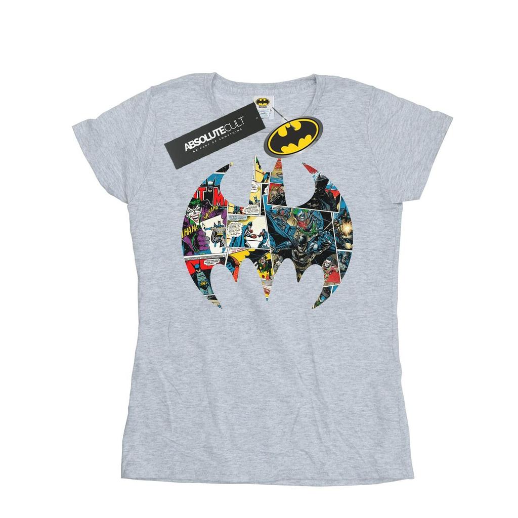 DC Comics Womens/Ladies Batman Comic Book Logo Cotton T-Shirt