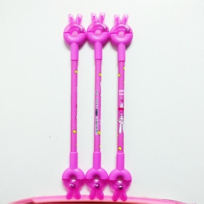 3pcs Cute Kawaii Plastic Gel Pens Lovely Cartoon Rabbit Pen For Kids Writing Gift Stationery color random office accessories