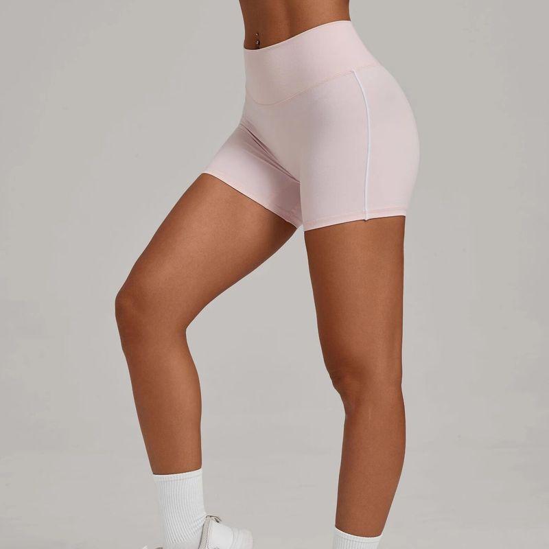 European and American Style Summer Seamless Brushed Shorts High-Waisted Tight Yoga Sports Running Tummy Control Butt-Lifting Fitness Pants for Women