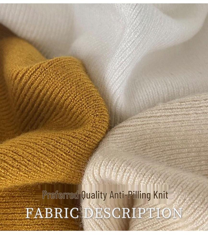 Damen Strickpullover mit hohem Kragen, schmaler Passform - Vielseitige langärmlige Basisschicht für Herbst- & Wintermode